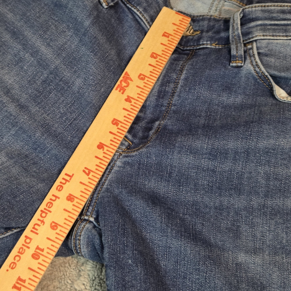 Mavi Jeans Womens 28 Marcia Capri High Rise Cuffed Stretch Blue Denim Cropped - Picture 13 of 13